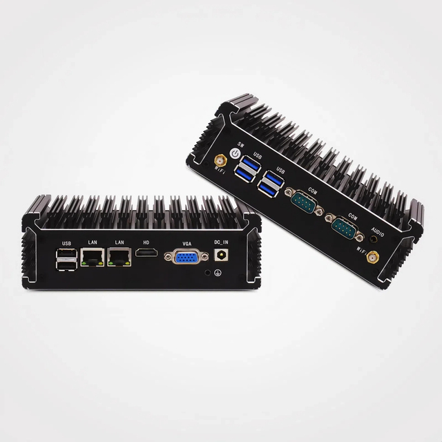 Linkleaps Hot Selling Fanless Industrial Mini PC Intel Core I3 I5 I7 4GB RAM 2 GbE 2 RS232 RS485 Embedded Industrial Computer