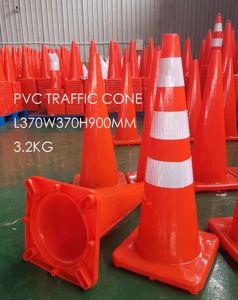Warehouse Factory Manufacture <b>Top</b> Sale 30-90 Road Cone Flexible <b>PVC</b> Safety Used Traffic Cone - Product Image 3
