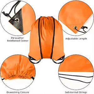 20-Color Custom Logo Cheap Waterproof Travel Promotional Oxford Polyester 210D Zipper Closure <b>Drawstring</b> <b>Backpacks</b> Shoes Bags - Product Image 4
