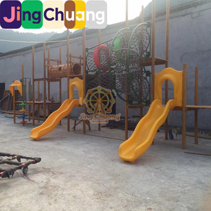 Tobogán de Madera Pequeño con Columpio Combinado, Instalaciones de Entretenimiento <span class=keywords><strong>Infantil</strong></span> de Madera para Jardín de Infancia, Tobogán de Madera para Parque - Product Image 2