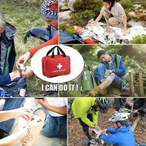 Trousse de premiers secours professionnelle avec bandages, gaze, ciseaux, pinces pour la maison, la voiture, le travail, l'extérieur, sac en tissu Oxford durable - Product Image 5