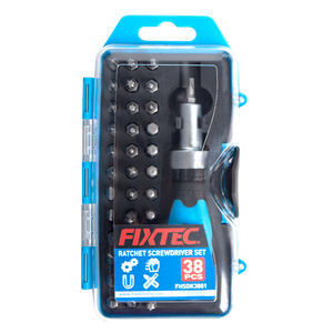 FIXTEC 38 Pieces Repair Tool Set Multi-Function <b>Screwdriver</b> Head CRV Ratchet Wrench Combination FHSDK3801 Other Hand Tools FHSDK - Product Image 5