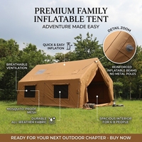 Carpa Inflable para Acampar con Tecnología de Oscurecimiento, 6 Personas, Ventanas de Malla Opaca, Tamaño Personalizado, Protección Contra Insectos en Verano