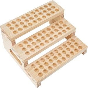 Porte-rouge à lèvres en bois <span class=keywords><strong>Tube</strong></span> à 3 niveaux présentoir porte-outils en bois organisateur de stockage d'affichage d'huile essentielle pour outil de brillant à lèvres - Product Image 1