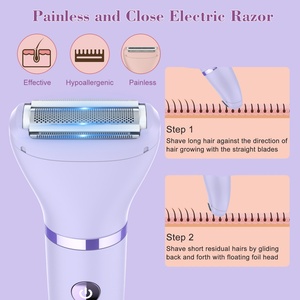 Épilateur 3 en 1 pour femme avec lames en céramique, tondeuse pour poils du pubis, écran LED, kit de toilettage bikini sans fil - Product Image 5