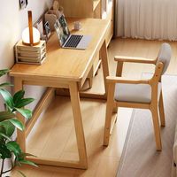Bureau en bois massif, design 2026, avec tiroirs, idéal pour la maison et la chambre à coucher