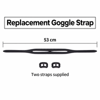 Sangles de remplacement en silicone noir pour lunettes de natation, lot de 2 pièces