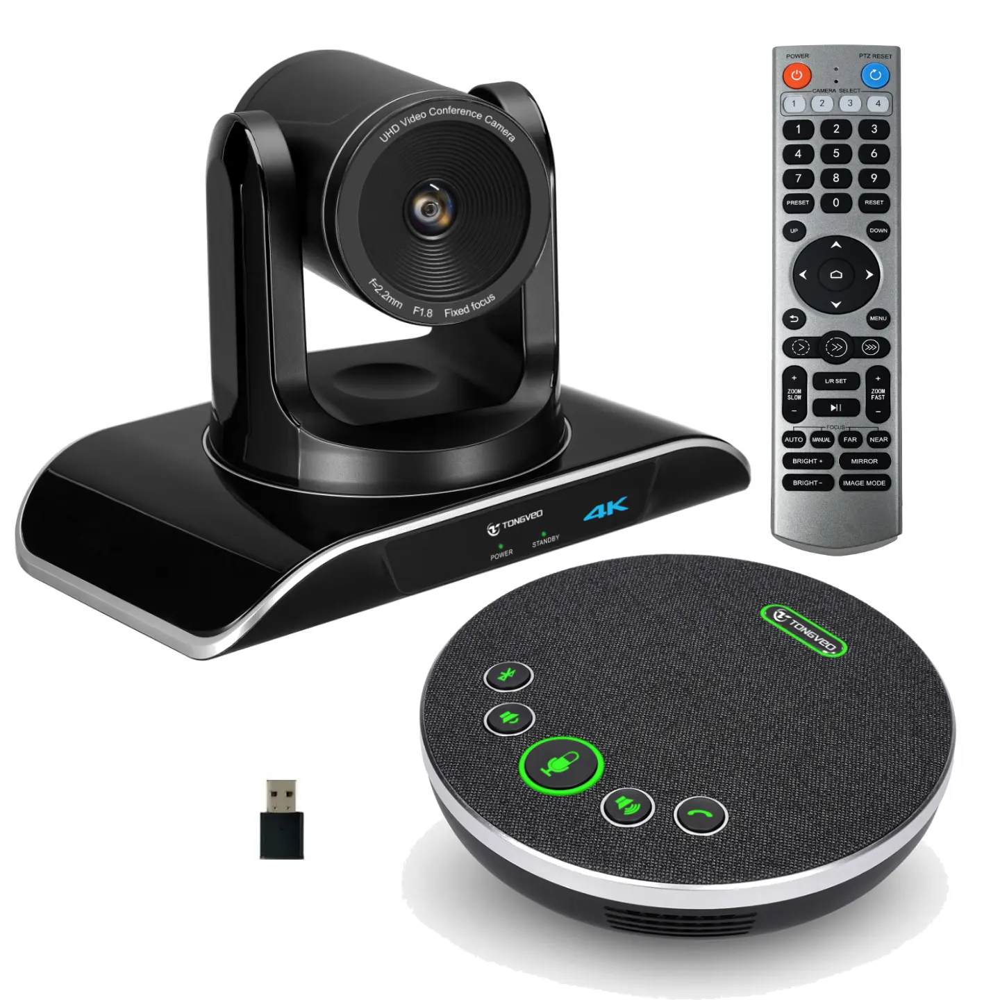 Audio and Video Conferencing Kit Gesture Controlled Auto-tracking 4k Video Camera & BT Wireless Speakerphone AV Solution