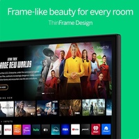 Televisor Inteligente LED de 55 Pulgadas de Alta Definición, Pantalla Plana sin Marco, Frecuencia de Actualización de 60 Hz, Televisor Inteligente Android con WiFi Inalámbrico