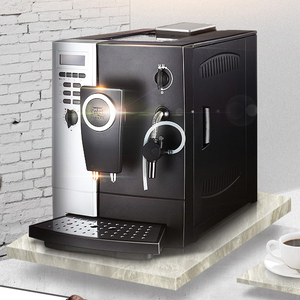 Negro y <span class=keywords><strong>plata</strong></span> 2 idiomas cuppuccino completa moka automática <span class=keywords><strong>de</strong></span> <span class=keywords><strong>la</strong></span> máquina <span class=keywords><strong>de</strong></span> café - Product Image 1