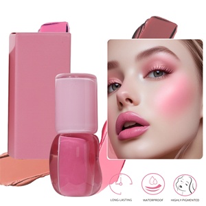 Colorete <span class=keywords><strong>l</strong></span>íquido vírico vegano y libre de crueldad para mejillas con acabado de rocío al ras natural duradero y mezclable con etiqueta privada personalizada - Product Image 3