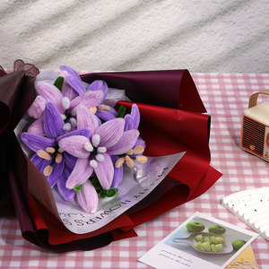 Neues Design Lilie Blume DIY Twist Stick hand gefertigtes Material Paket Pfeifen reiniger Handwerk Pfeifen reiniger Blumenstrauß - Product Image 6
