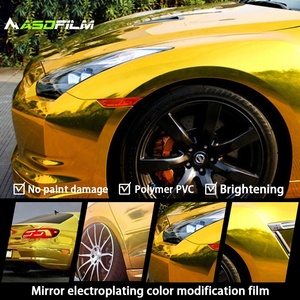 Film de changement de couleur de voiture en PVC brillant plaqué or, film de peinture de véhicule, film de protection de peinture, film vinyle <span class=keywords><strong>anti</strong></span>-jaunissement, autocollants de voiture - Product Image 1