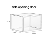 Haute qualité choix amusant moderne en plastique Transparent PET baskets chaussure stockage organisateur boîte Injection magnétique porte empilable