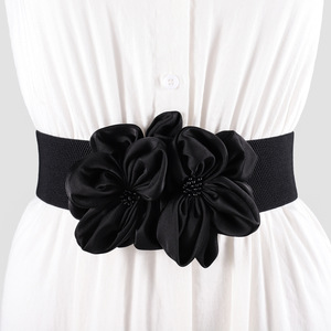 <span class=keywords><strong>Cintura</strong></span> larga da <span class=keywords><strong>donna</strong></span> <span class=keywords><strong>cintura</strong></span> in vita larga elastica grande fiore Cinch cinture elastiche da <span class=keywords><strong>donna</strong></span> - Product Image 1