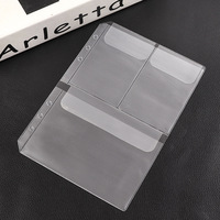 Pochette pour billets en PVC personnalisée, format A5/A6/A7, pour classeur à budget, classeur à anneaux 6 trous, poche à ouverture supérieure sans fermeture éclair, enveloppes pour argent liquide, classement