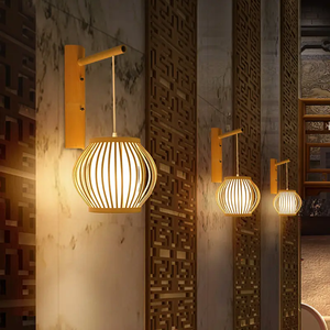 Classic LED <strong>Wall</strong> Sconce Lamp Ceiling Rattan <strong>Wicker</strong> Rustic <strong>Light</strong> for Hom Decor Handmade Art Craft Bamboo LED <strong>Wall</strong> <strong>Light</strong> - Product Image 3