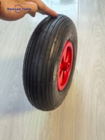Pneu et roue pneumatiques gonflables de 13 pouces 3.50-6 pour brouette, chariot à main, remorque de jardin et chariot de transport