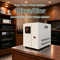 Stabilisateur de tension automatique monophasé 220V 10kVA, régulateur de puissance AC, relais AVR, écran LCD pour équipement de serveur réseau
