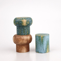 Tapa de Perfume de Madera con Forma de Hongo Personalizada, Tapa de Fragancia con Textura Única, Tapa de Botella de Madera Artística para Embalaje de Marca de Lujo