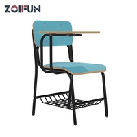 Chaise d'étude en bois pour étudiants avec tablette d'écriture