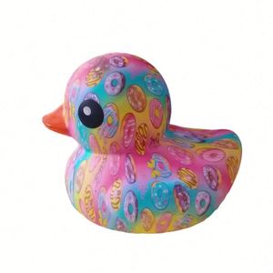 Pato Amarillo Grande de 16.8 cm con Diseño de Impresión por Transferencia de Agua, Juguete de Playa para Niños, Muñeco de 6 Pulgadas con Sonido para Educación Temprana - Product Image 1
