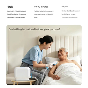 Dispositif de douche intelligent pour personnes âgées handicapées, solution de bain à domicile pour alités avec chauffage 1200W et aspiration pour la récupération - Product Image 2