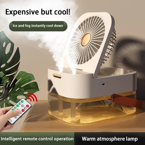 Wireless Humidifier with Fan 2.5L Large Capacity Water Mist USB <b>Portable</b> Air Conditioner <b>Diffuser</b> for Home Room Remote Control - Product Image 2