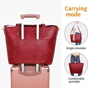 कस्टम लक्जरी डिजाइनर हैंडबैग लैपटॉप यात्रा बैग महिला महिलाओं के लिए चमड़े के कंधे का टोट बैग - Product Image 4