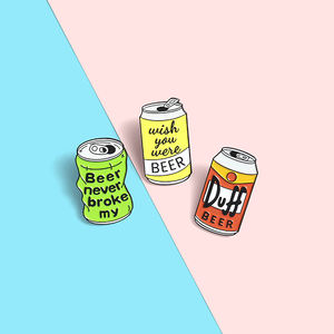ビールが好きなら、ビール缶のエナメルメッキピン、カスタムメイドのダフブローチ、バッグや洋服に。 - Product Image 4