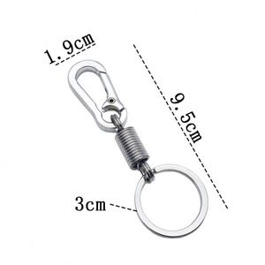 Porte-clés de printemps en métal vintage, mousqueton de type carabiner noir, simple et robuste, pour clés de voiture, accessoire - Product Image 6