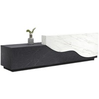 Petit bureau moderne en bois Comptoir de service à la clientèle MEUBLES DE BUREAU Réception de salon de beauté de haute qualité