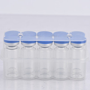 Ampoules en verre rondes vides de 2 ml avec bouchon en caoutchouc et estampage doré - Product Image 1