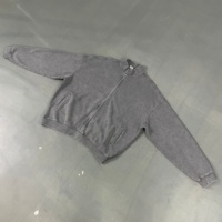 Patchs de broderie unisexe à imprimé bouffant personnalisé lavé à l'acide YKK fermeture éclair recadrée veste vintage fabricants sweat-shirt surdimensionné