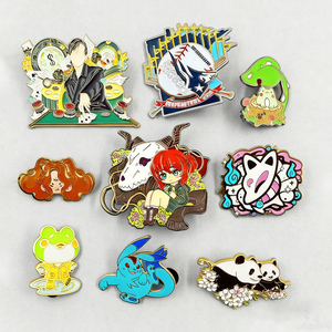 كونشان طية صدر السترة شارة تصنيع مخصصة شخصية الكرتون لينة المينا الصلب دبابيس السائبة روز الذهب مطلي أنيمي دبابيس مخصصة - Product Image 3