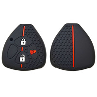 Étui de clé de voiture en silicone haut de gamme à 3 boutons, style nid d'abeille, FT-346 pour Toyota Corolla, Reiz, RAV4, Crown et Camry
