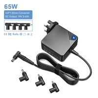 Untuk ASUS 4.0*1.35mm 3.0*1.1mm 4.5*3.0mm 5.5*2.5mm 4 Tips Colokan US UK EU Charger & Adaptor 65W Adaptor Charger Laptop