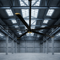 Ventilador de Techo Industrial HVLS AUSTAR AS185 con Aspas de Aleación de Aluminio 415V/230V Control por Aplicación Android