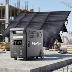 Station d'alimentation portable 3600W 3840Wh avec panneau solaire MPPT 400W, batterie LiFePO4 UPS, compatible voiture, entrepôt US EU - Product Image 1