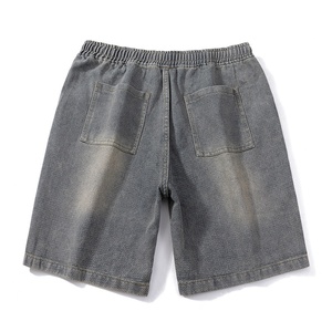 Pantalones cortos de mezclilla con estampado de cielo estrellado para hombre, pantalones informales de algodón de cintura media, holgados, de pierna recta, estilo vintage, a la moda, para verano, <span class=keywords><strong>2023</strong></span> - Product Image 3