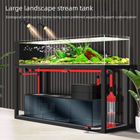 Aquarium pour poissons d'eau douce avec pompes à eau, verre ultra-transparent, aquarium planté de taille moyenne à grande, style industriel minimaliste pour salon