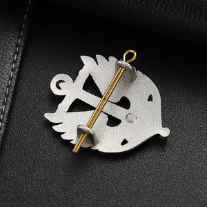 Épinglette personnalisable pour vêtements, métal, double placage <span class=keywords><strong>or</strong></span> argent, alliage de zinc, badge, broche, émail 3D moulé sous pression avec <span class=keywords><strong>boucle</strong></span> - Product Image 5