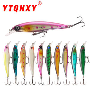 Leurre Minnow Ytqhxy 11,2 cm 13,2 g, Appât de surface pour la pêche au bar, avec sonnette, ensemble de leurres durs - Product Image 3