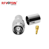 Conector RF de crimpado de enchufe macho RP TNC recto RP TNC para cable coaxial Rg213 Rg214