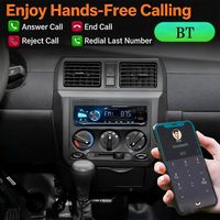 Autoradio Universal de Alta Potencia con Panel Desmontable, Reproductor MP3, USB, Tarjeta TF, Radio FM, Estéreo, Cargador para Auto, 1 Año de Garantía