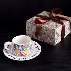 Service à thé personnalisé en porcelaine céramique motif tournesol vintage français, écologique, avec boîte cadeau haut de gamme pour le thé de l'après-midi, idéal pour les entreprises - Product Image 5