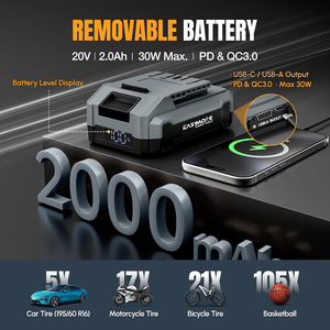 150 PSI cung cấp điện kép Máy nén khí Máy sạc pin lốp <span class=keywords><strong>Inflator</strong></span> không dây máy nén khí di động - Product Image 6