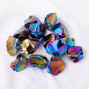 Wholesale High Quality Carved <b>Random</b> Aura Raw Stone Rainbow Aura Rough Stone Healing Fashion Trend Home Collection <b>Gift</b> - Product Image 2