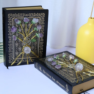Caderno Mágico Atacado com Padrão de Árvore da Vida, Personalizado com Criatividade e Incrustado com Gemas de Cristal Natural - Product Image 3