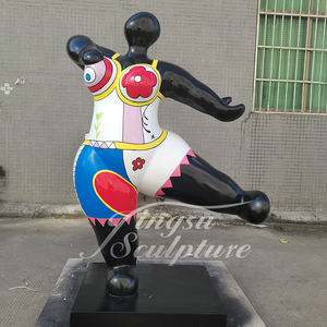 Conception populaire conception moderne western sculpture d'art de grosse femme nue en fibre de verre grandeur nature - Product Image 5